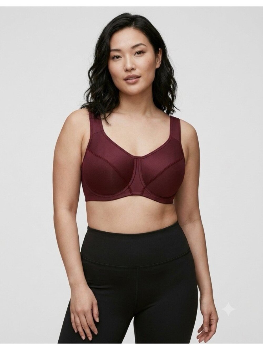 NWT Bravissimo Apollo High Performance Sports Bra 36G UK / 36I US Burgundy